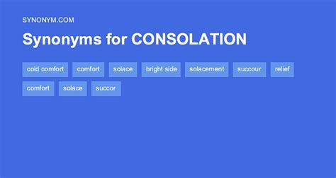 another word for consolation|Consolation .